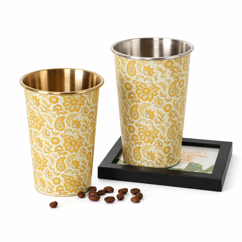 Boho Paisley Paslanmaz Çelik Tumbler Bardak