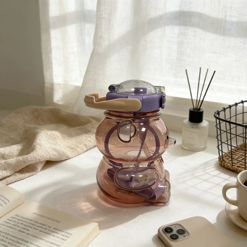 Teddy Bear Shaped Plastic Water Bottle