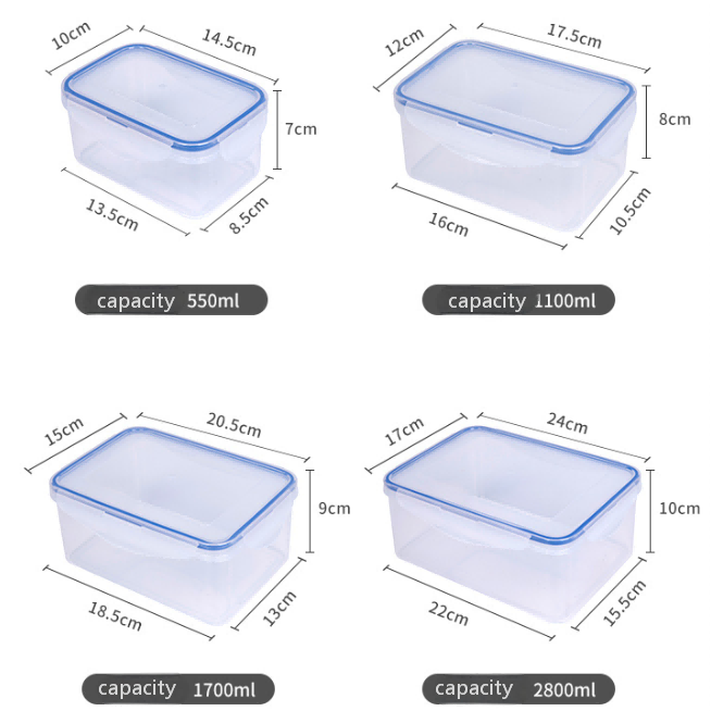 Plastic Food Storage Containers with Airtight Lids