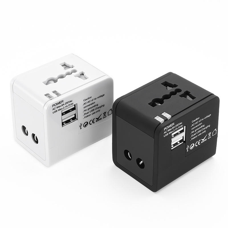 Çift USB Bağlantı Noktalı Evrensel Seyahat Adaptörü