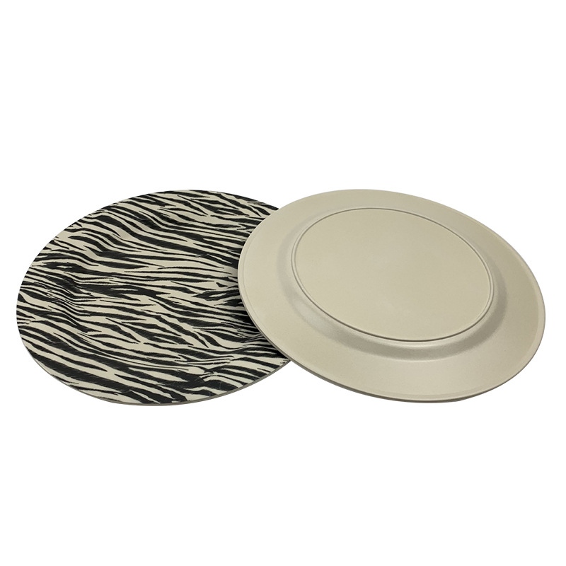 Zebra Desenli Bambu Elyaf Tabak